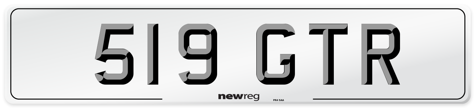 519 GTR Number Plate from New Reg